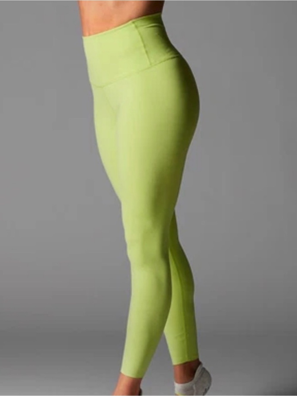 High-Waist Neon Lime Performance Leggings lime green